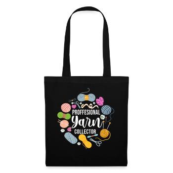 Knitting Knitter Professional Yarn - Stoffbeutel - Schwarz - Vorne