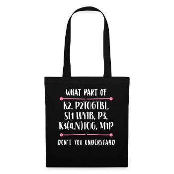 Tricoter Tricoter Quelle Partie De K2, - Sac en tissu - noir - Devant
