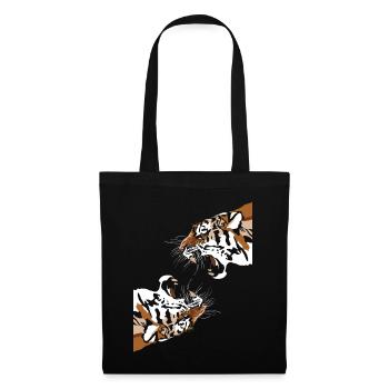 Raubkatze Königstiger Wildkatze Sibirischer Tiger - Stoffbeutel - Schwarz - Vorne