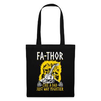 Herren Vathor - Vatertag Vatertagsgeschenk Viking - Stoffbeutel - Schwarz - Vorne