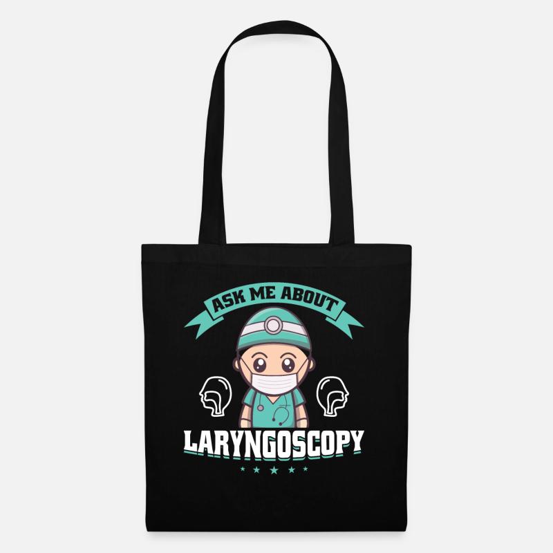 Ask Me About Laryngoscopy - Anesthesiologist - Stoffbeutel - Schwarz