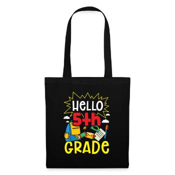 Bonjour 5e année cinquième année 5 cinquième année - Sac en tissu - noir - Devant