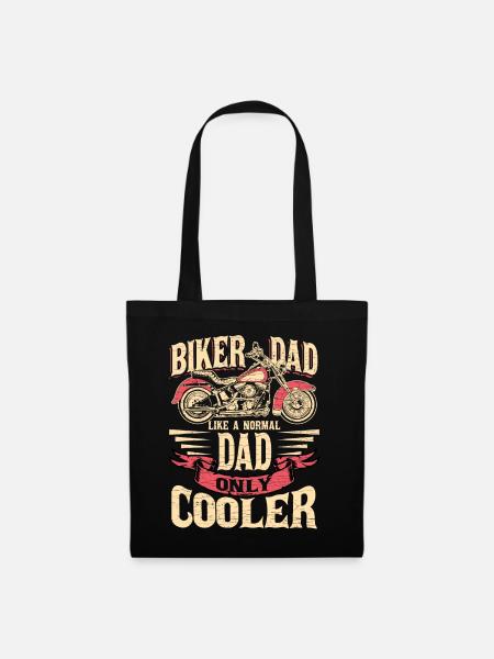 Motorradfahrer Biker Papa Motorrad - Stoffbeutel - Schwarz