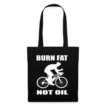 Rennrad Rennradfahrer Burn Fat Not Oil - Stoffbeutel - Schwarz - Vorne