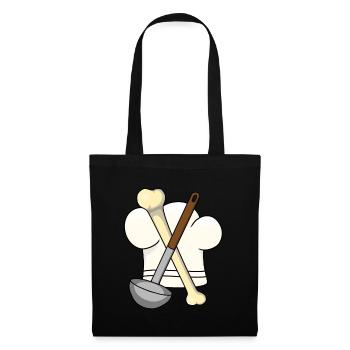 Soupe aux os Louche Chapeau de Chef Chef Gourmet - Sac en tissu - noir - Devant