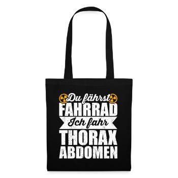 MTRA Röntgen Radiologie Radiologe - Stoffbeutel - Schwarz - Vorne