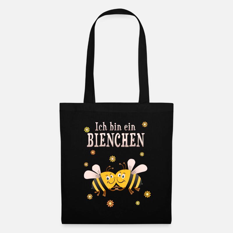 Ich bin eine Bienchen Biene - Stoffbeutel - Schwarz