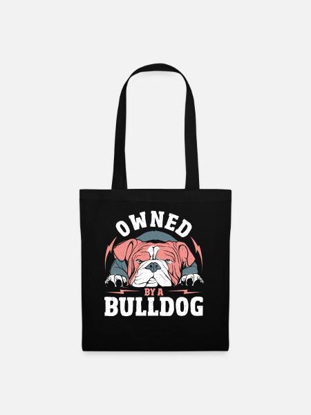 Bulldogge Englische Bulldoggen Haustier Hund - Stoffbeutel - Schwarz