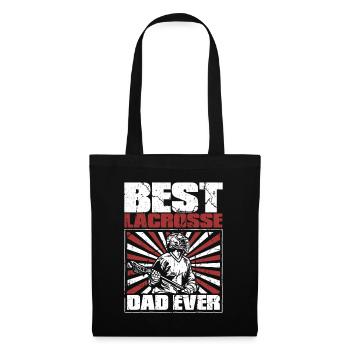 Best Lacrosse Dad Ever Lax Spieler Polocrosse - Stoffbeutel - Schwarz - Vorne