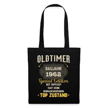 Oldtimer Baujahr 1962 - 61. Geburtstag - Stoffbeutel - Schwarz - Vorne