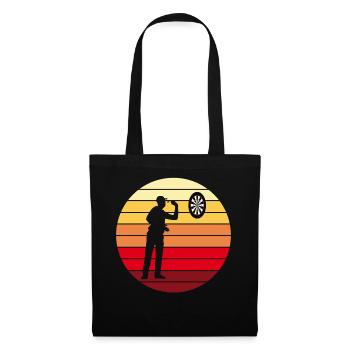 Darts Darts Player Darts Game Retro Vintage Cadeau - Sac en tissu - noir - Devant