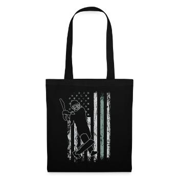 Cricket Retro USA Flag 4th of July - Tote Bag - black - Front