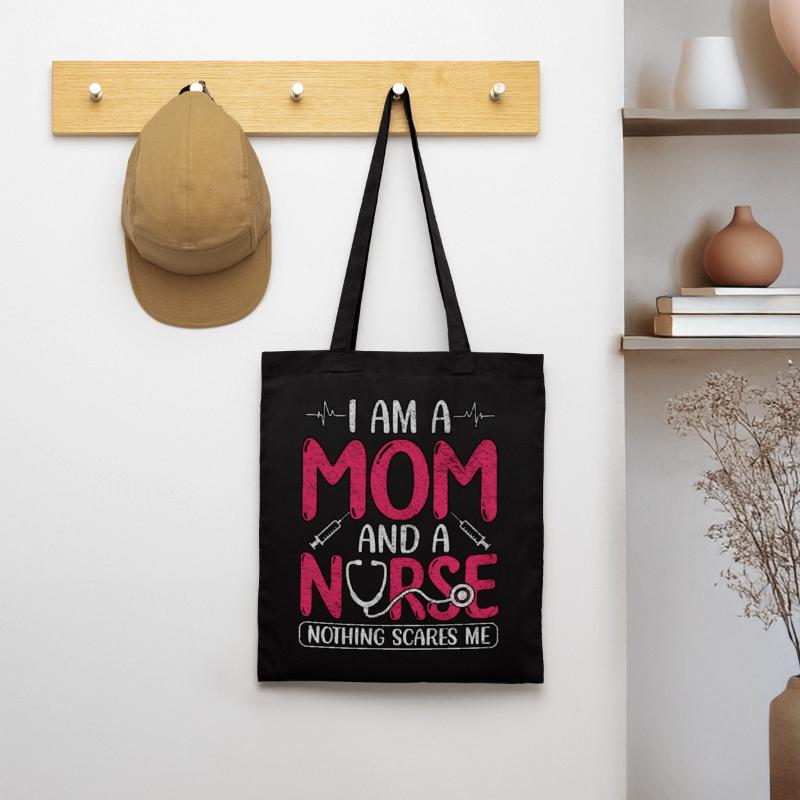 Ich bin eine Mutter und eine Krankenschwester Muttertagskrankenpflegeschule Stoffbeutel