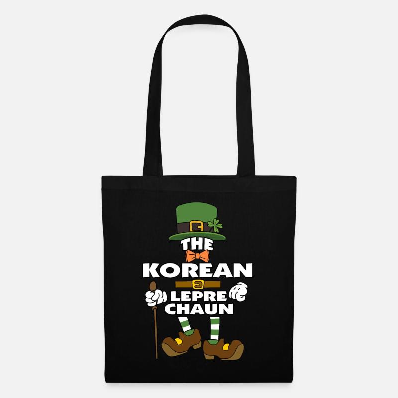 The Korean Leprechaun St Patrick's Day - Stoffbeutel - Schwarz