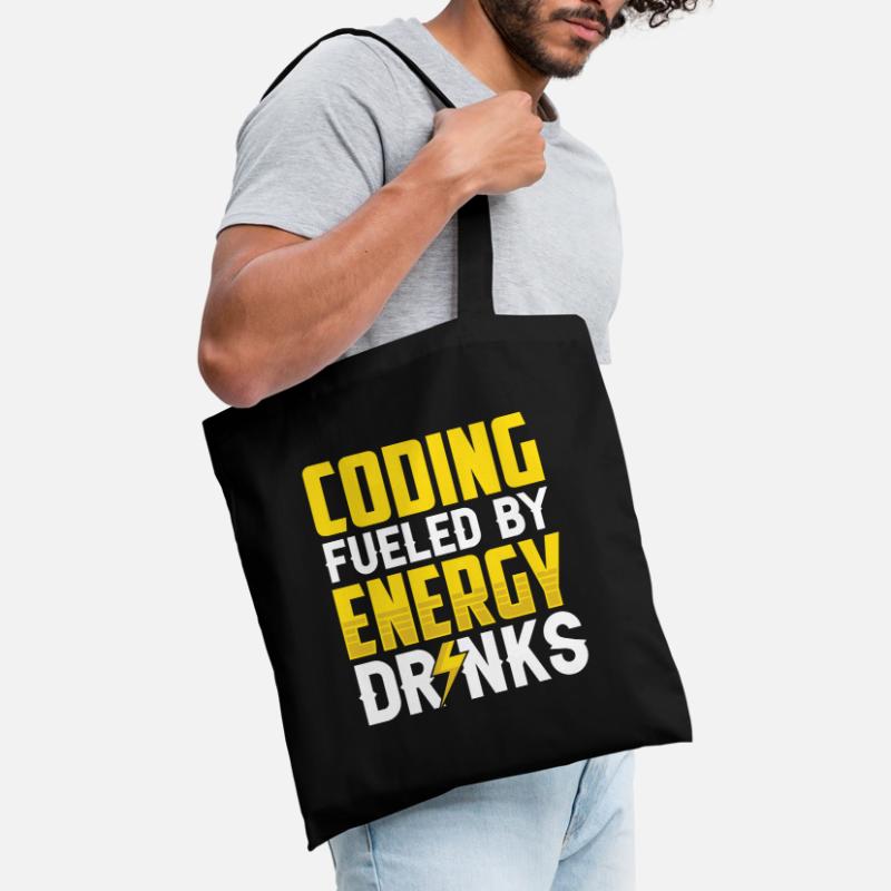 Programmieren Mit Energydrinks Coding Code Coder Stoffbeutel