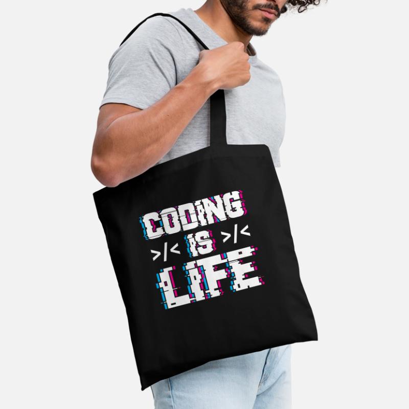 Coding Ist Leben Programmierer Coder Code Stoffbeutel