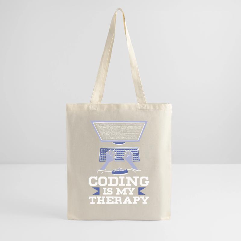 Programming is my therapy Code Coder Coding Tote Bag