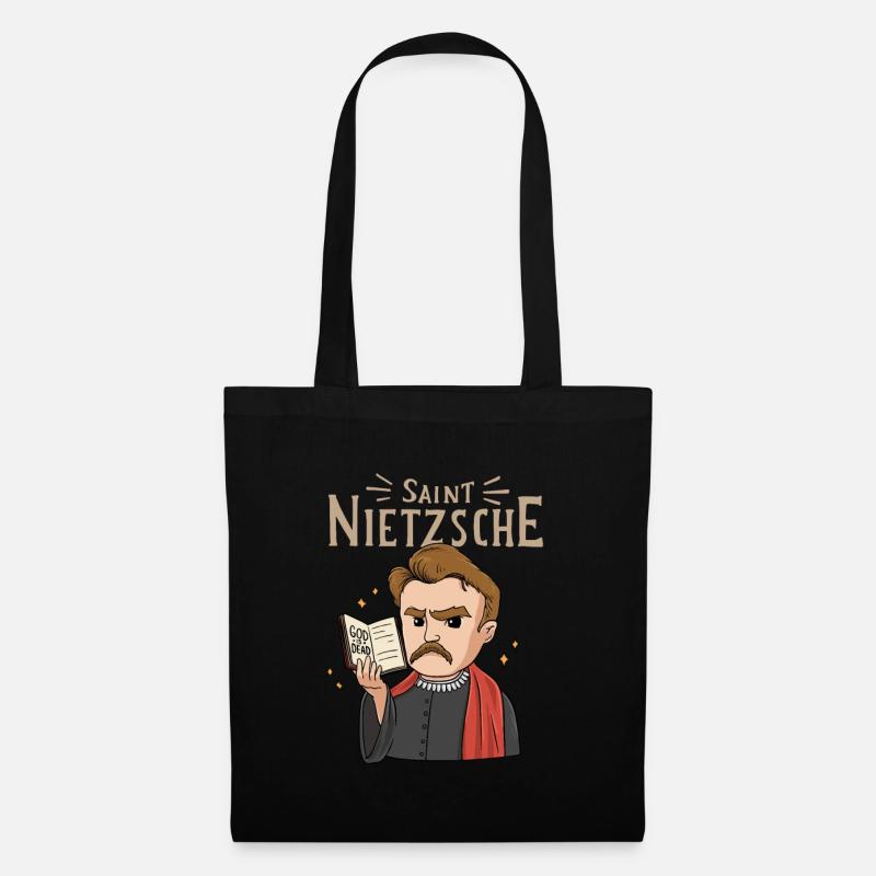 Heiliger Nietzsche Philosophie - Stoffbeutel - Schwarz