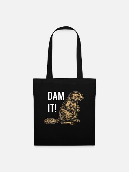 Dam It - Stoffbeutel - Schwarz