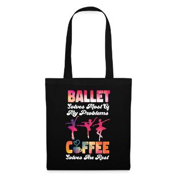 Ballet Dancer Dance Girl Ballerina - Stoffbeutel - Schwarz - Vorne