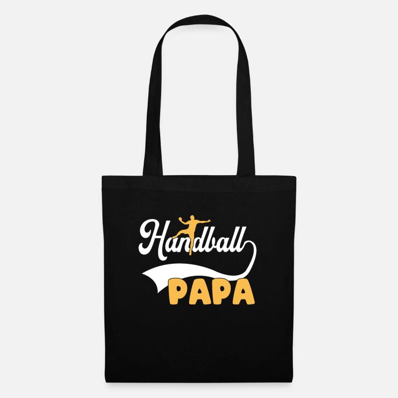 Handball Papa - Stoffbeutel - Schwarz