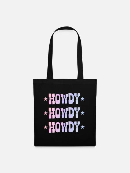 Howdy - Stoffbeutel - Schwarz