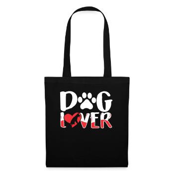 Amoureux des chiens Chiot animal amoureux des chiens Dictons - Sac en tissu - noir - Devant