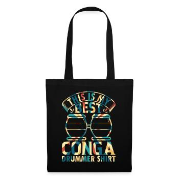 C’est mon meilleur Conga Drummer Shirt Conga Musicien - Sac en tissu - noir - Devant