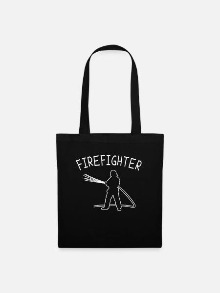 Feuerwehr firefighter - Stoffbeutel - Schwarz
