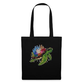 Water turtle Giant tortoise Turtle - Tote Bag - black - Front
