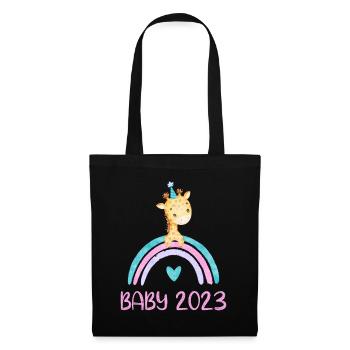 Bébé 2023 Girafe mignonne - Sac en tissu - noir - Devant