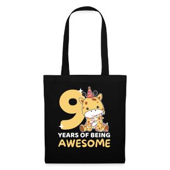 Girafe pour les enfants de 9 ans de neuf ans - Sac en tissu - noir - Devant