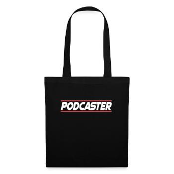 Podcaster Podcast host - Stoffbeutel - Schwarz - Vorne