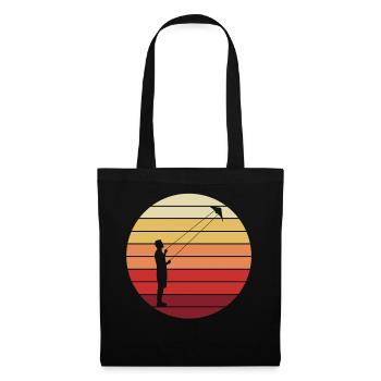 Hang Gliding Kite Flying Retro Gift - Tote Bag - black - Front
