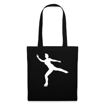 Patinage artistique Patinage artistique Patinage sur glace Cadeau - Sac en tissu - noir - Devant