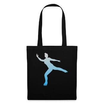 Patinage artistique Patinage artistique Patinage sur glace Cadeau - Sac en tissu - noir - Devant
