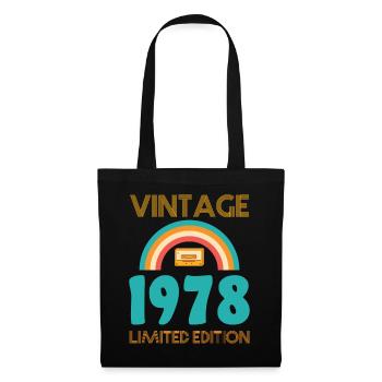 Vintage Shirt 1978 - Stoffbeutel - Schwarz - Vorne