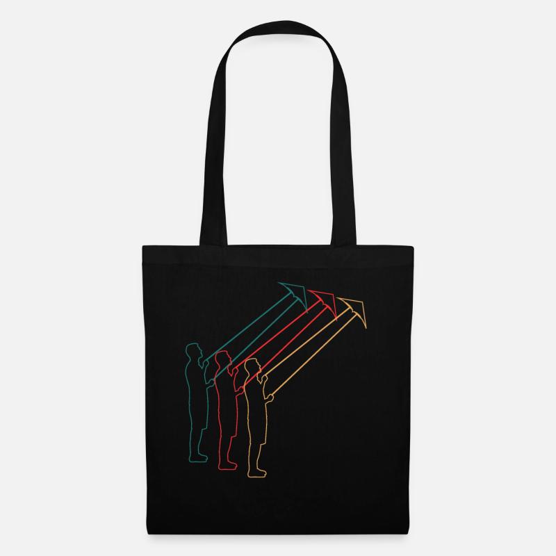 Drachenfliegen Drachensteigen Retro Geschenk - Stoffbeutel - Schwarz