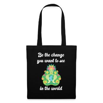 Be the change you want to see in the world - Stoffbeutel - Schwarz - Vorne