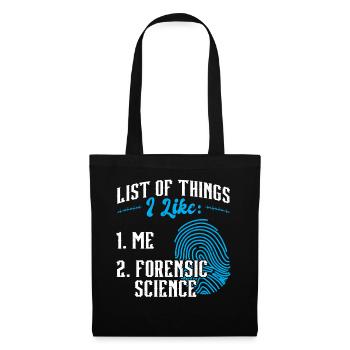 Je m’aime et la criminalistique Scientifique médico-légal - Sac en tissu - noir - Devant