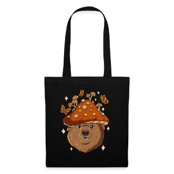 Cottagecore Bear - Tote Bag - black - Front