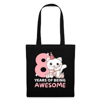 8th birthday cat Children eight years old - Tote Bag - black - Front