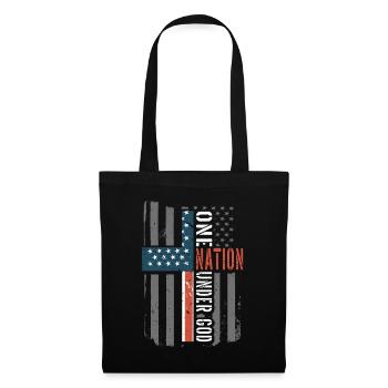 Une nation sous le drapeau américain - Sac en tissu - noir - Devant