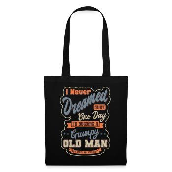 Mürrischer Alter Mann Opa Großvater Vatertag - Sac en tissu - noir - Devant
