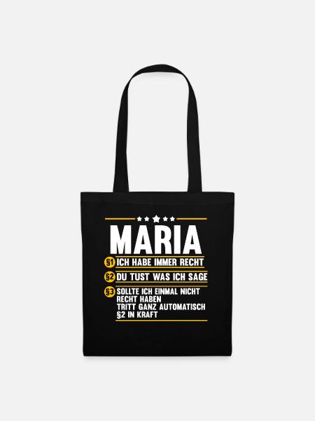 Maria - Stoffbeutel - Schwarz