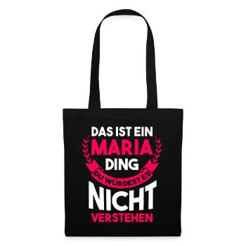 Maria - Stoffbeutel - Schwarz - Vorne