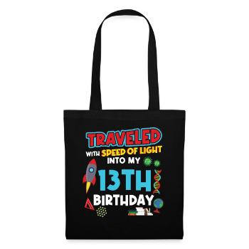 13. Anniversaire - Anniversaire de la science - Sac en tissu - noir - Devant