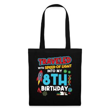 8. Anniversaire - Anniversaire de la science - Sac en tissu - noir - Devant