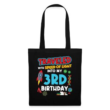 3. Anniversaire - Anniversaire de la science - Sac en tissu - noir - Devant