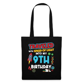 9. Anniversaire - Anniversaire de la science - Sac en tissu - noir - Devant